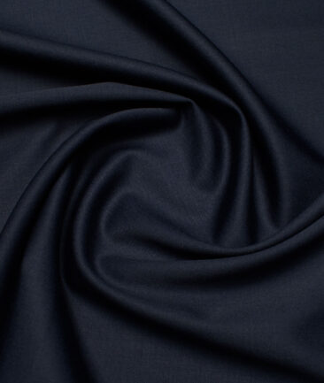Canetti Italy Super 120's Solids 30% Wool Suiting Fabric (Dark Blue)