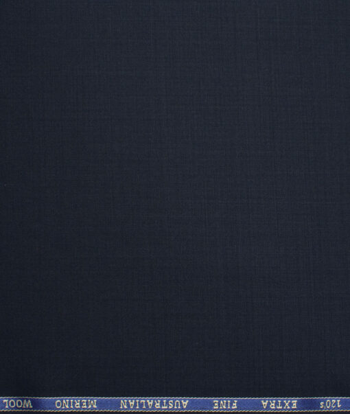 Canetti Italy Super 120's Solids 30% Wool Suiting Fabric (Dark Blue)