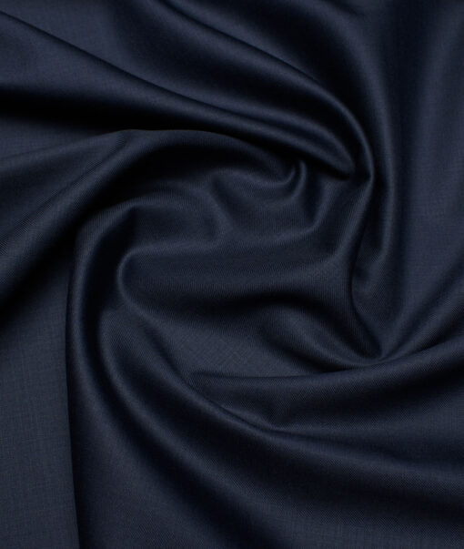 Cavalero Italy Super 120's Solids 60% Wool Suiting Fabric (Dark Blue)