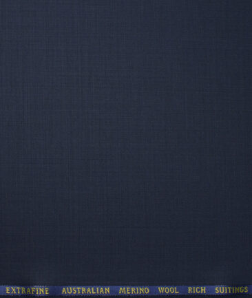 Cavalero Italy Super 120's Solids 60% Wool Suiting Fabric (Dark Blue)