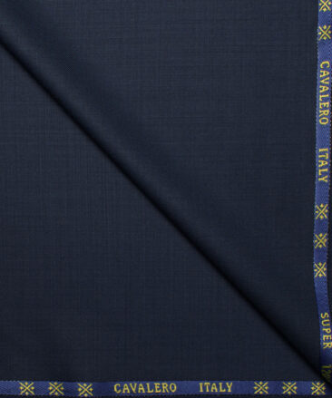 Cavalero Italy Super 120's Solids 60% Wool Suiting Fabric (Dark Blue)