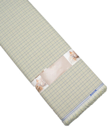 Ferricio Dietlo  Poly Cotton Checks Shirting Fabric (Light Green)