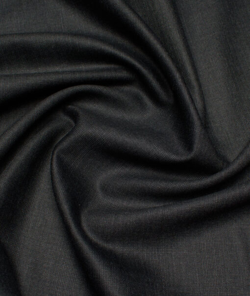 Geoffrey Hammonds Super 110's Checks 20% Wool Suiting Fabric (Blackish Grey)