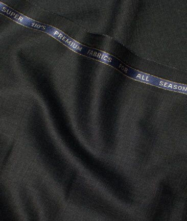 Geoffrey Hammonds Super 110's Checks 20% Wool Suiting Fabric (Blackish Grey)
