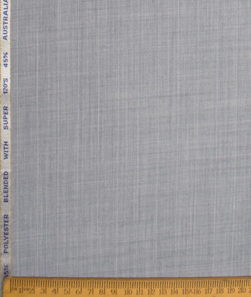 Geoffrey Hammonds Super 120's Striped 45% Wool Suiting Fabric (Light Grey)