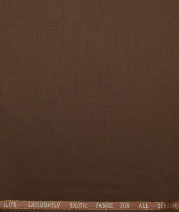 J.Hampstead Super 100's Solids 20% Wool Suiting Fabric (Copper Brown)