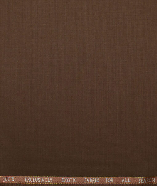J.Hampstead Super 100's Solids 20% Wool Suiting Fabric (Copper Brown)
