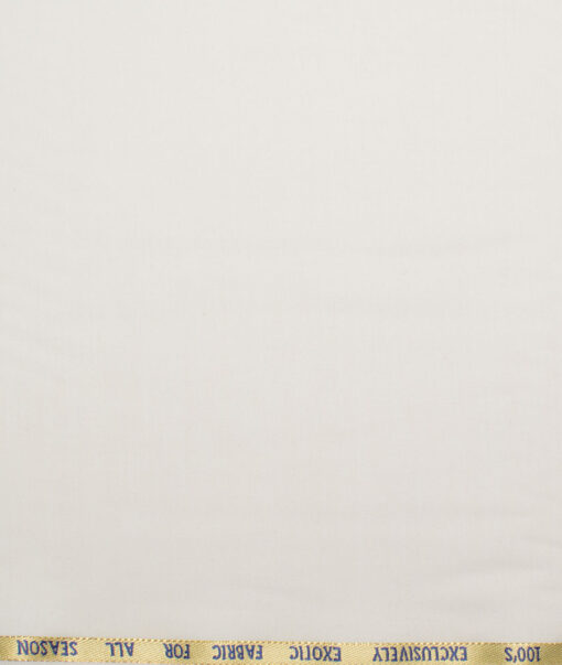 J.Hampstead Super 100's Solids 20% Wool Suiting Fabric (Cream)