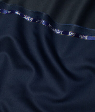 J.Hampstead Super 100's Solids 20% Wool Suiting Fabric (Dark Royal Blue)