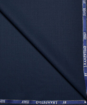 J.Hampstead Super 100's Solids 20% Wool Suiting Fabric (Dark Royal Blue)