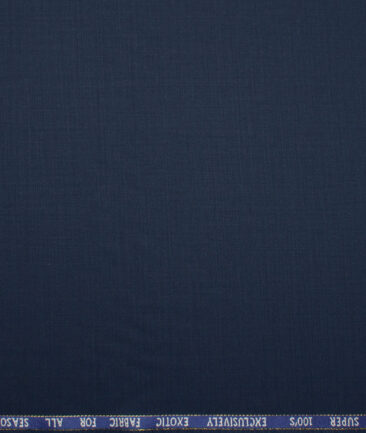 J.Hampstead Super 100's Solids 20% Wool Suiting Fabric (Dark Royal Blue)