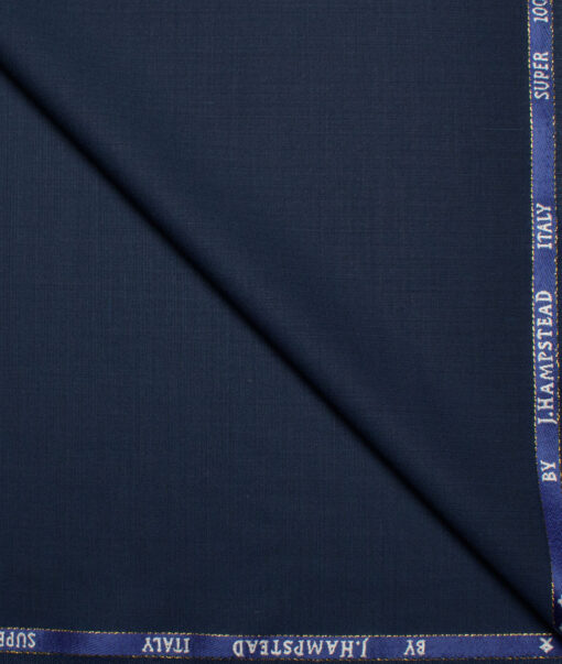 J.Hampstead Super 100's Solids 20% Wool Suiting Fabric (Dark Royal Blue)