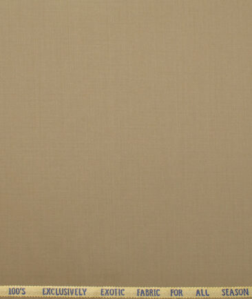 J.Hampstead Super 100's Solids 20% Wool Suiting Fabric (Khakhi)