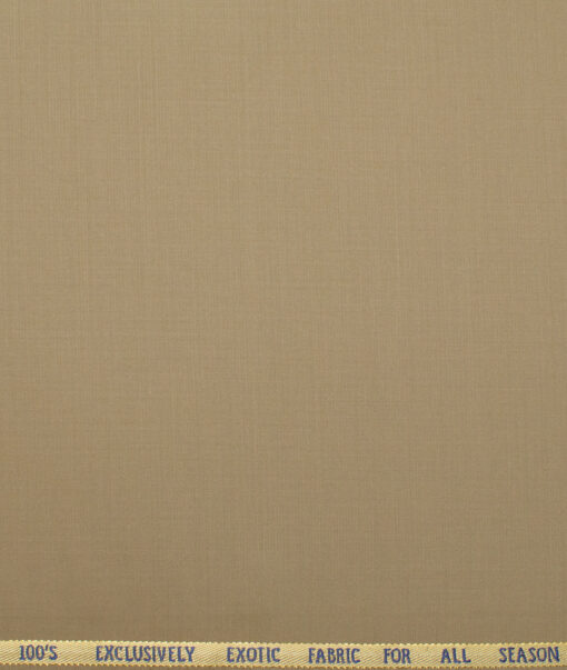 J.Hampstead Super 100's Solids 20% Wool Suiting Fabric (Khakhi)