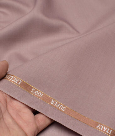 J.Hampstead Super 100's Solids 20% Wool Suiting Fabric (Light Mauve)