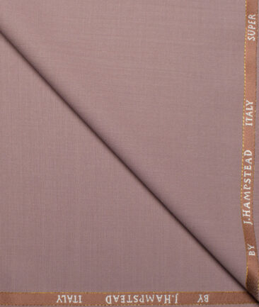 J.Hampstead Super 100's Solids 20% Wool Suiting Fabric (Light Mauve)