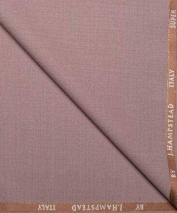 J.Hampstead Super 100's Solids 20% Wool Suiting Fabric (Light Mauve)