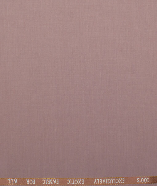 J.Hampstead Super 100's Solids 20% Wool Suiting Fabric (Light Mauve)