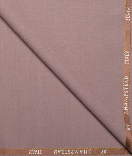 J.Hampstead Super 100's Solids 20% Wool Suiting Fabric (Light Mauve)