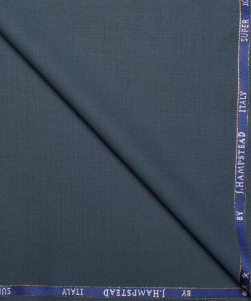 J.Hampstead Super 100's Solids 20% Wool Suiting Fabric (Marble Blue)