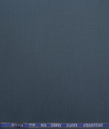 J.Hampstead Super 100's Solids 20% Wool Suiting Fabric (Marble Blue)