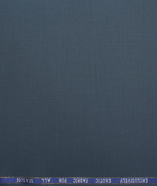 J.Hampstead Super 100's Solids 20% Wool Suiting Fabric (Marble Blue)