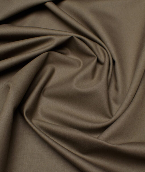 J.Hampstead Super 100's Solids 20% Wool Suiting Fabric (Sand Dune Brown)