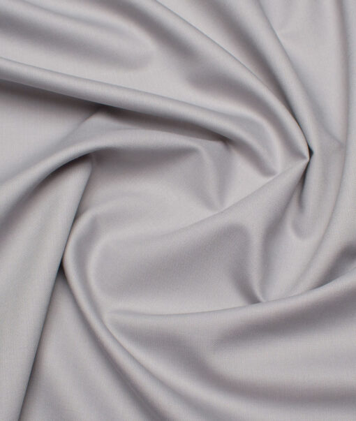 J.Hampstead Super 100's Solids 20% Wool Suiting Fabric (Silver Grey)