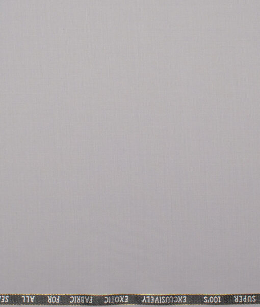 J.Hampstead Super 100's Solids 20% Wool Suiting Fabric (Silver Grey)