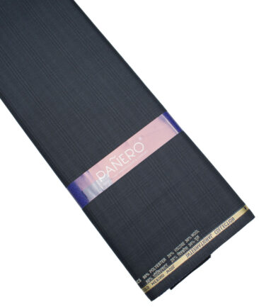 Panero Italy Super 120's Checks 30% Wool Suiting Fabric (Dark Blue)