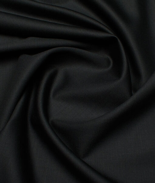 Panero Italy Super 120's Solids 30% Wool Suiting Fabric (Black)