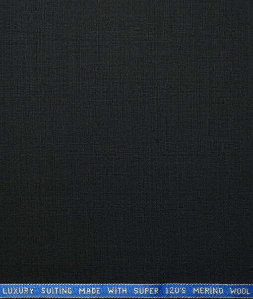 Panero Italy Super 120's Solids 30% Wool Suiting Fabric (Black)