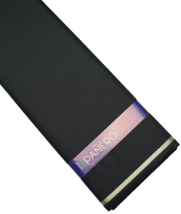 Panero Italy Super 120's Solids 30% Wool Suiting Fabric (Black)