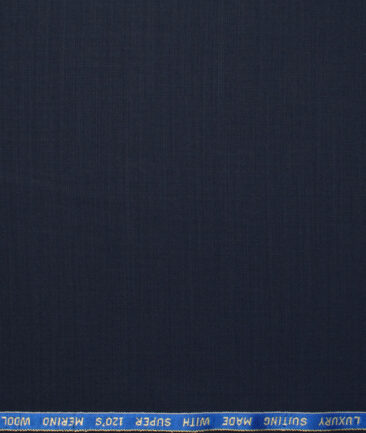 Panero Italy Super 120's Solids 30% Wool Suiting Fabric (Dark Blue)