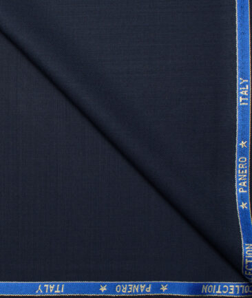 Panero Italy Super 120's Solids 30% Wool Suiting Fabric (Dark Blue)