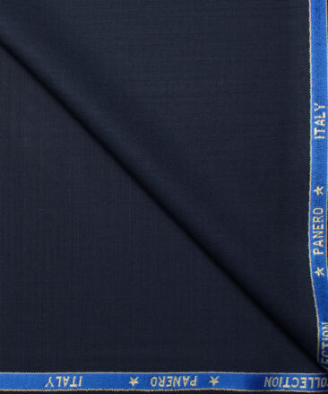 Panero Italy Super 120's Solids 30% Wool Suiting Fabric (Dark Blue)