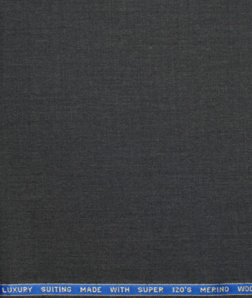 Panero Italy Super 120's Solids 30% Wool Suiting Fabric (Dark Worsted Grey)