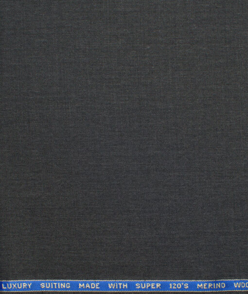 Panero Italy Super 120's Solids 30% Wool Suiting Fabric (Dark Worsted Grey)