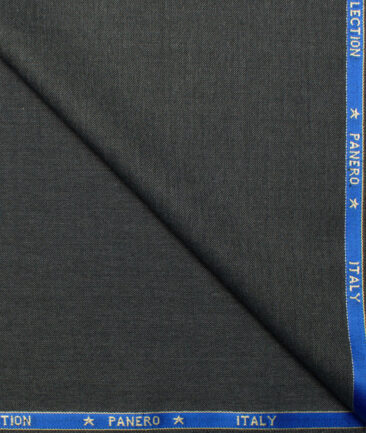Panero Italy Super 120's Solids 30% Wool Suiting Fabric (Dark Worsted Grey)