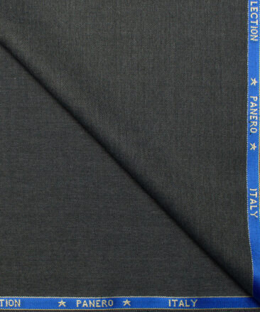 Panero Italy Super 120's Solids 30% Wool Suiting Fabric (Dark Worsted Grey)