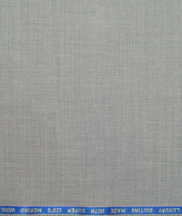 Panero Italy Super 120's Solids 30% Wool Suiting Fabric (Light Worsted Grey)