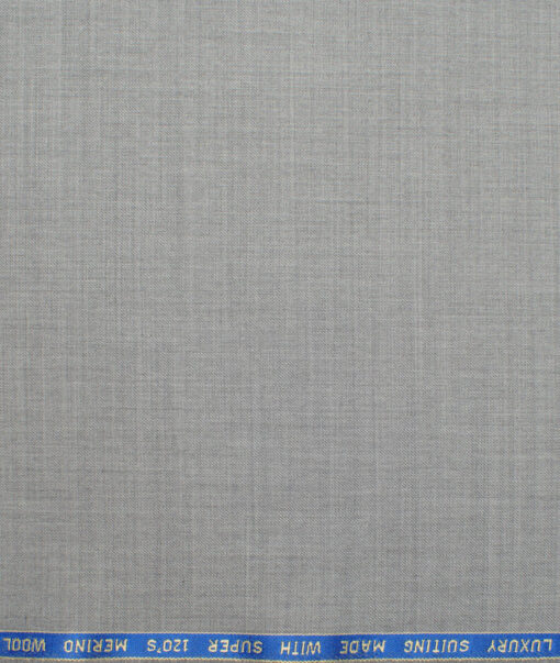 Panero Italy Super 120's Solids 30% Wool Suiting Fabric (Light Worsted Grey)