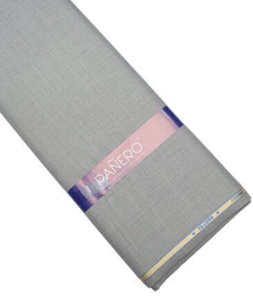 Panero Italy Super 120's Solids 30% Wool Suiting Fabric (Light Worsted Grey)