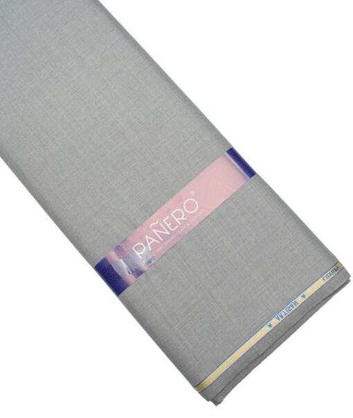 Panero Italy Super 120's Solids 30% Wool Suiting Fabric (Light Worsted Grey)