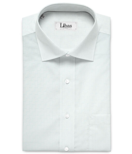 Siyaram's  Bamboo Self Design Shirting Fabric (Mint Green)