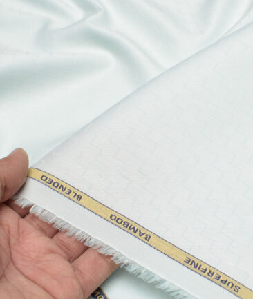Siyaram's  Bamboo Self Design Shirting Fabric (Mint Green)