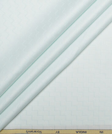 Siyaram's  Bamboo Self Design Shirting Fabric (Mint Green)