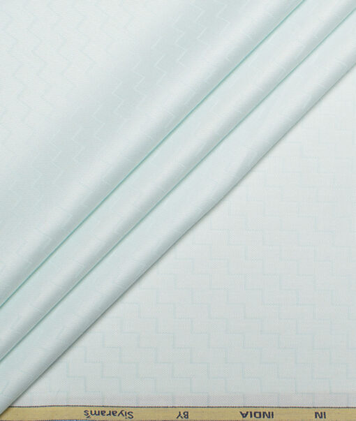 Siyaram's  Bamboo Self Design Shirting Fabric (Mint Green)