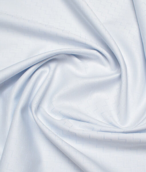 Siyaram's  Bamboo Self Design Shirting Fabric (Sky Blue)