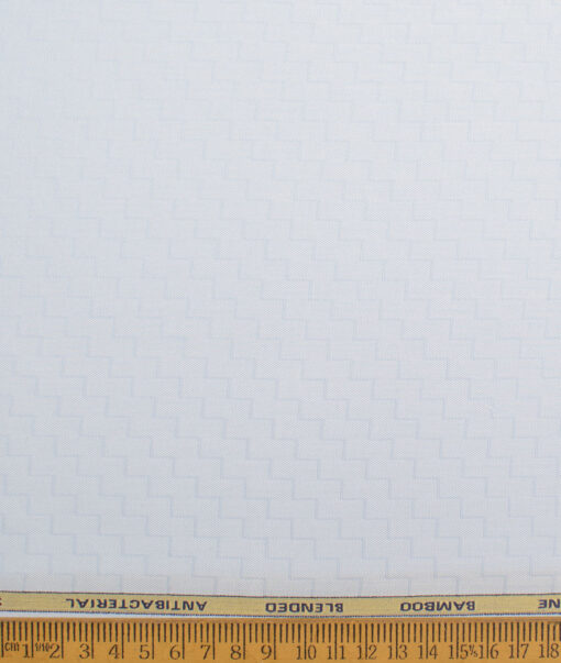 Siyaram's  Bamboo Self Design Shirting Fabric (Sky Blue)